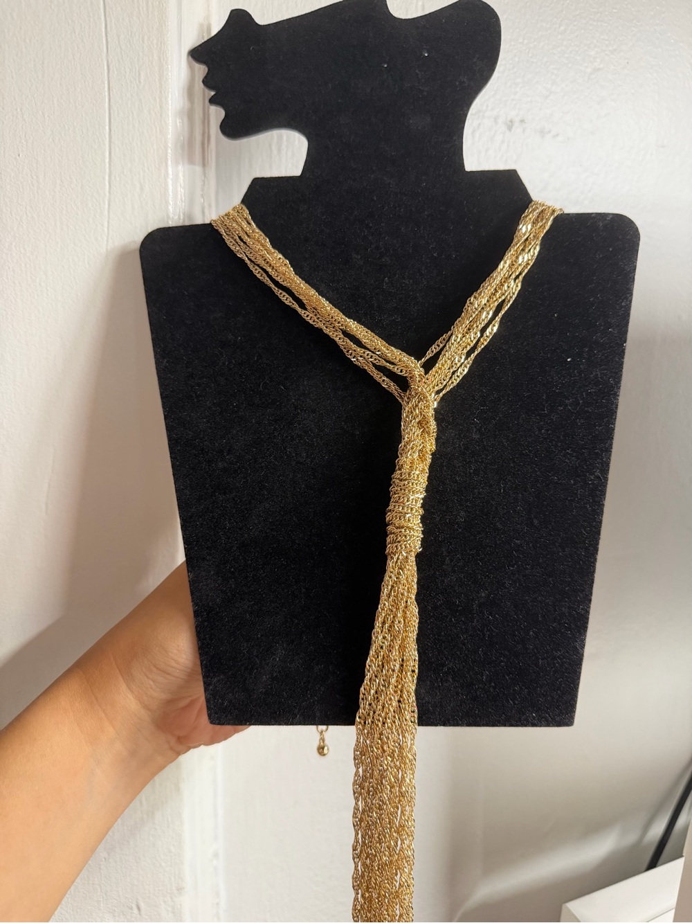 NWT Chicos Silver Multi-Strand Lariat Necklace